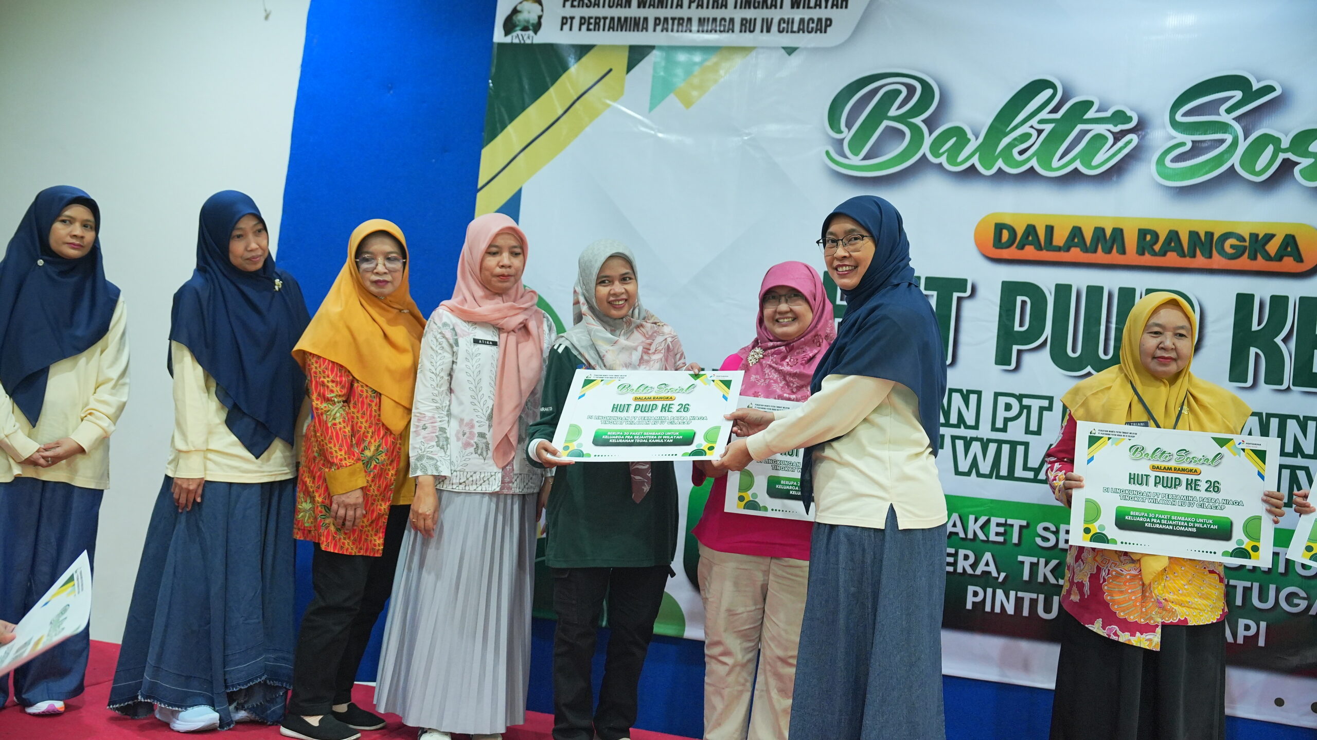 Merawat Kepedulian di HUT ke-26, PWP RU IV Cilacap Bagikan 785 Paket Sembako