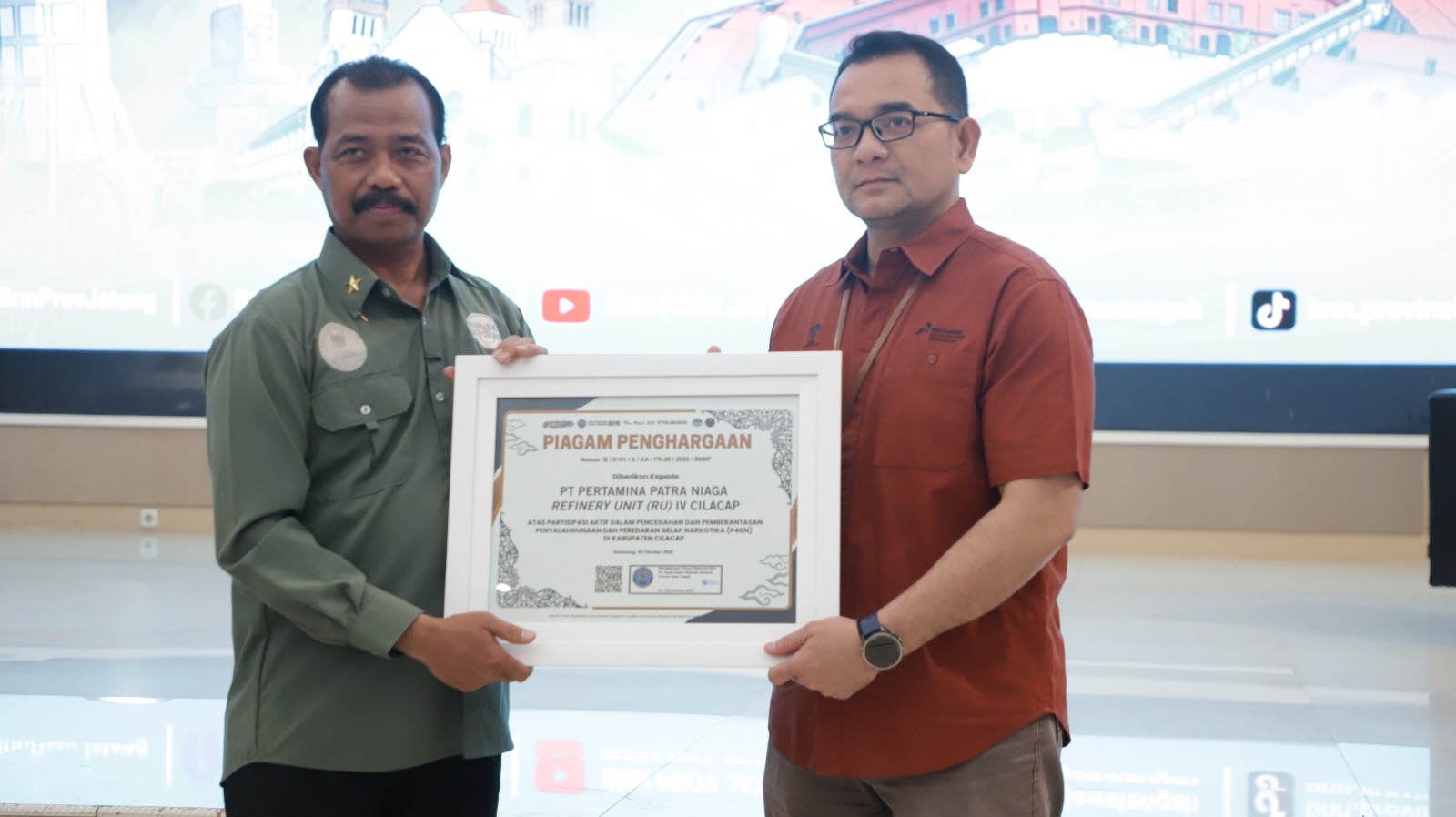 Kilang Cilacap Perkuat Komitmen P4GN, Dukung Target Jawa Tengah Zero Prevalensi 2045